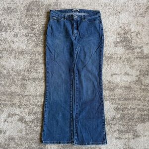 Lee Jeans Natural Bootcut Dark Wash Western Cowgirl Mid Rise Denim Jeans